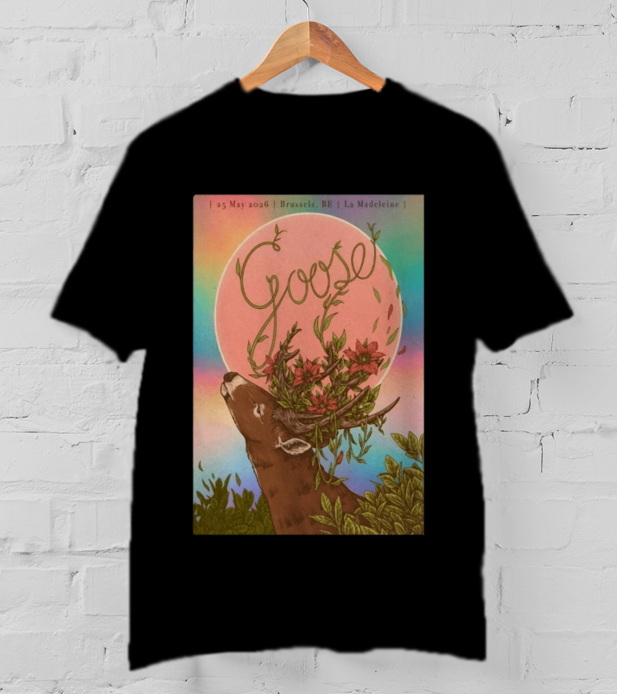 Goose Brussels BE La Madeleine May 25 2026 Deer With Blossoms T-Shirt