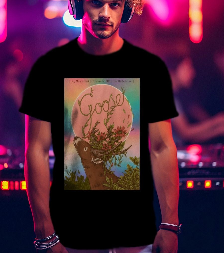 Goose Brussels BE La Madeleine May 25 2026 Deer With Blossoms T-Shirt