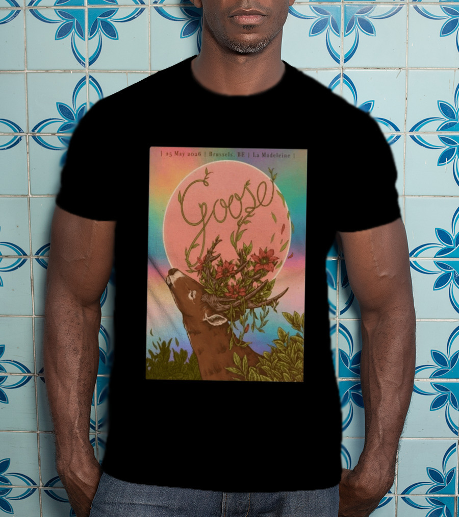 Goose Brussels BE La Madeleine May 25 2026 Deer With Blossoms T-Shirt