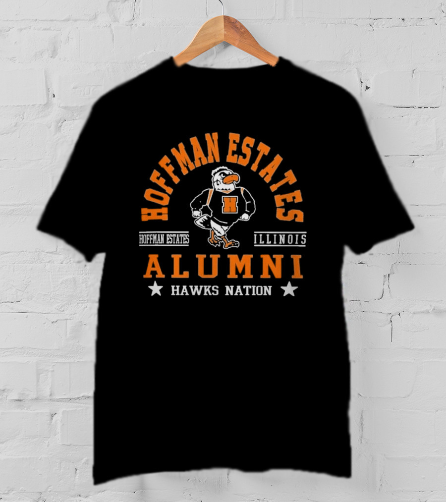 Hoffman Estates Illinois Alumni Hawks Nation Retro Team Spirit T-Shirt