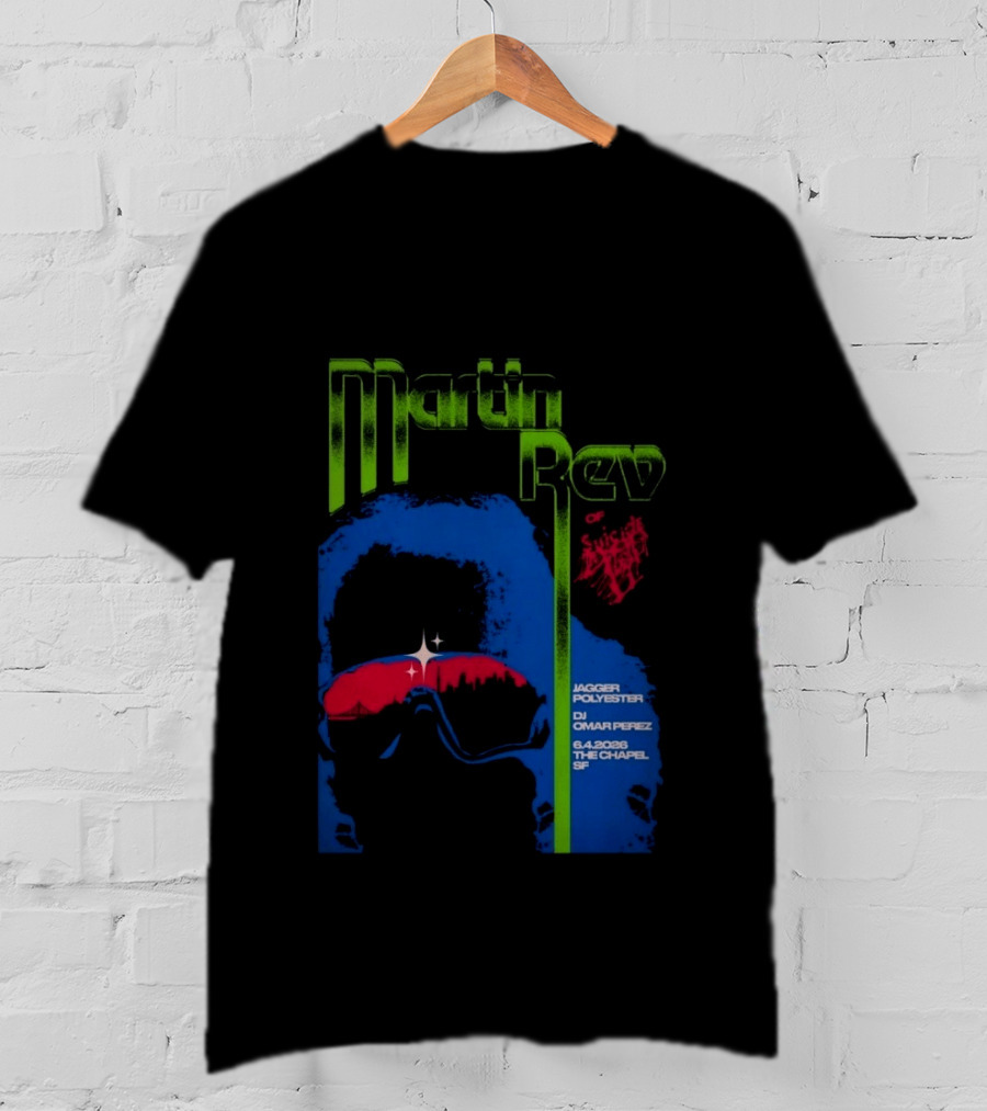 Martin Rev Suicide 6 4 2026 The Chapel SF Jagger Polyester DJ Omar Perez T-Shirt
