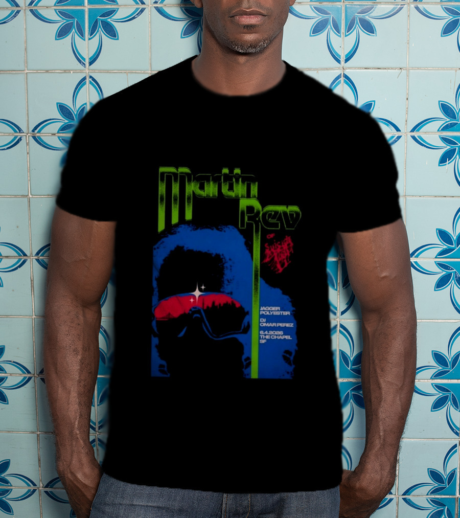 Martin Rev Suicide 6 4 2026 The Chapel SF Jagger Polyester DJ Omar Perez T-Shirt