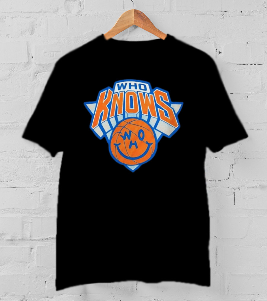New York Knicks Who Knows Basketball Smiley Face T-Shirt