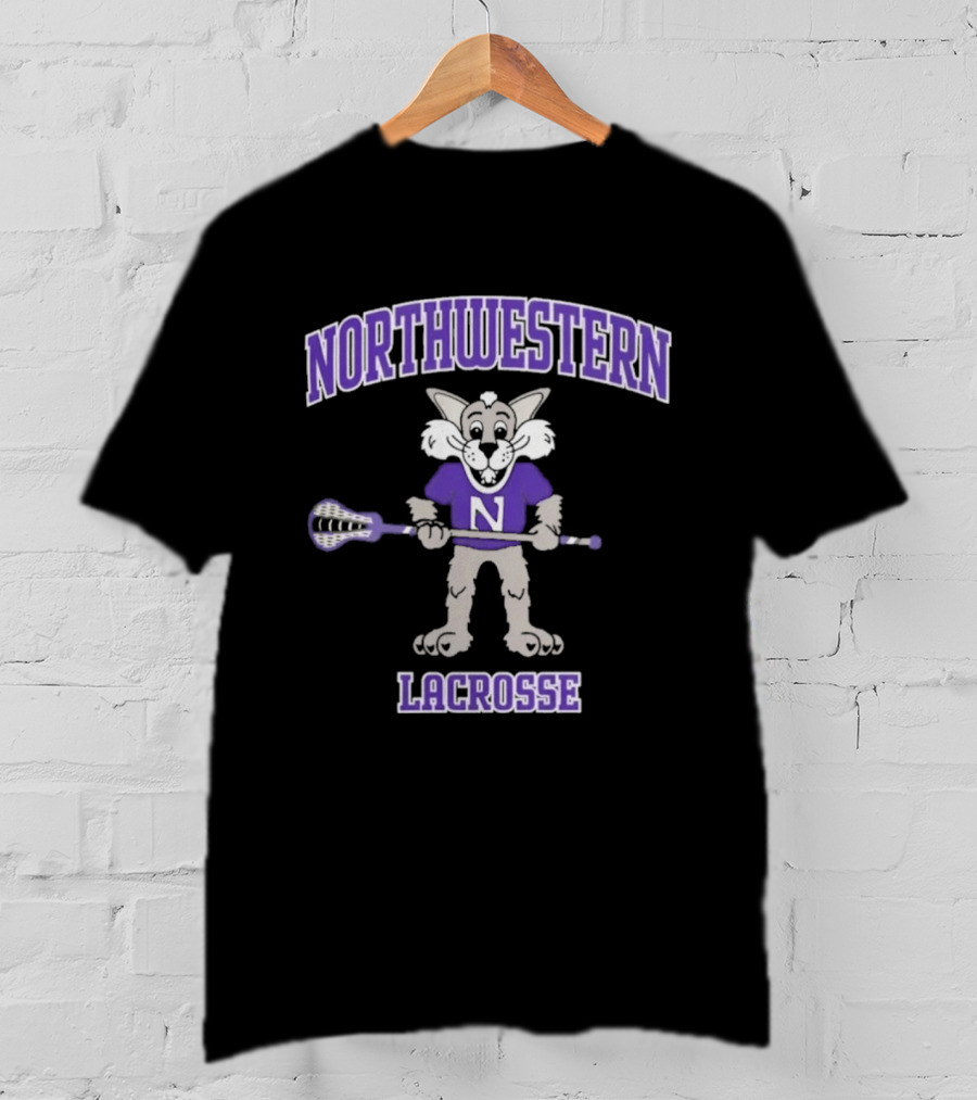Northwestern Wildcats Willie Mascot Lacrosse T-Shirt
