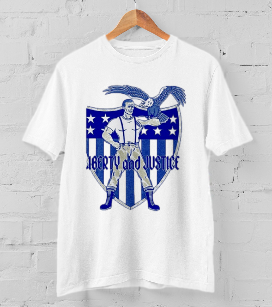 Liberty And Justice Eagle Shield Patriotic T-Shirt