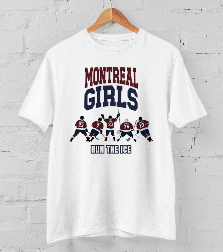 Montreal Girls Run The Ice Hockey Team Sport Enthusiasts T-Shirt