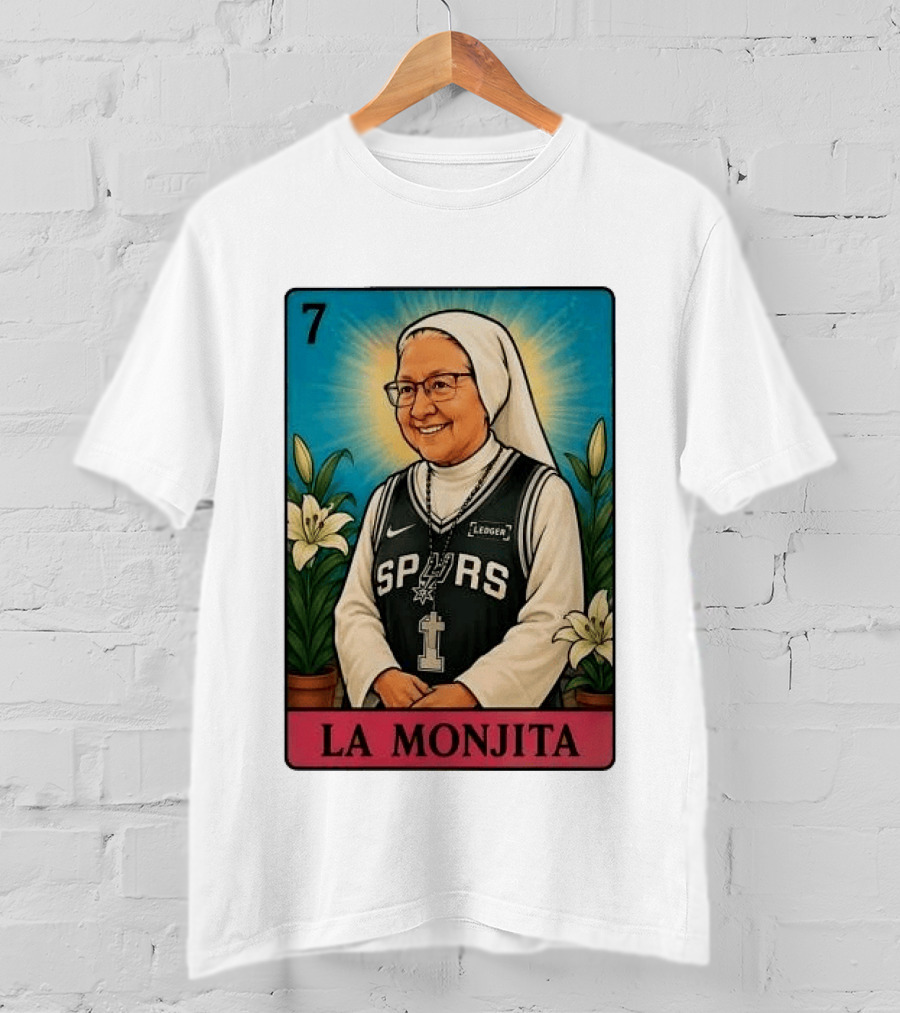 Salesian Sisters La Monjita Spurs Basketball Legend T-Shirt