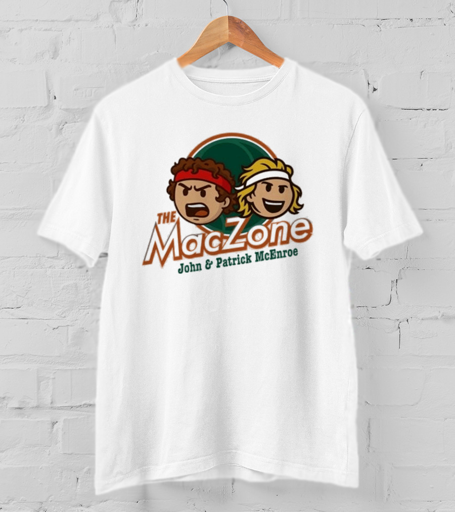 The MacZone John & Patrick McEnroe Cartoon Faces T-Shirt