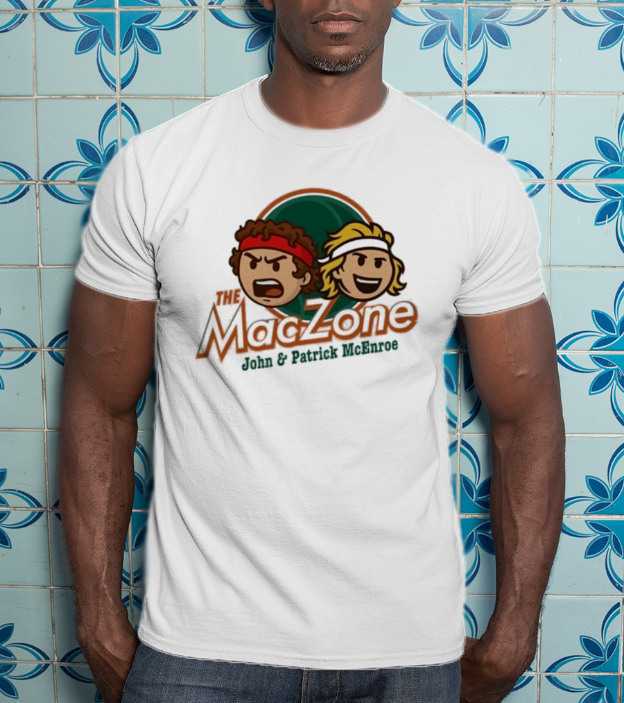 The MacZone John & Patrick McEnroe Cartoon Faces T-Shirt