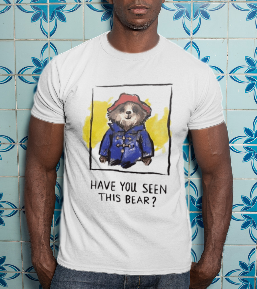 Have You Seen This Bear Missing Paddington Red Hat Blue Coat T-Shirt