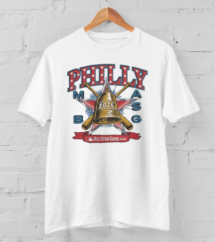 Philly 2026 MLB All Star Game Liberty Bell Star Burst T-Shirt