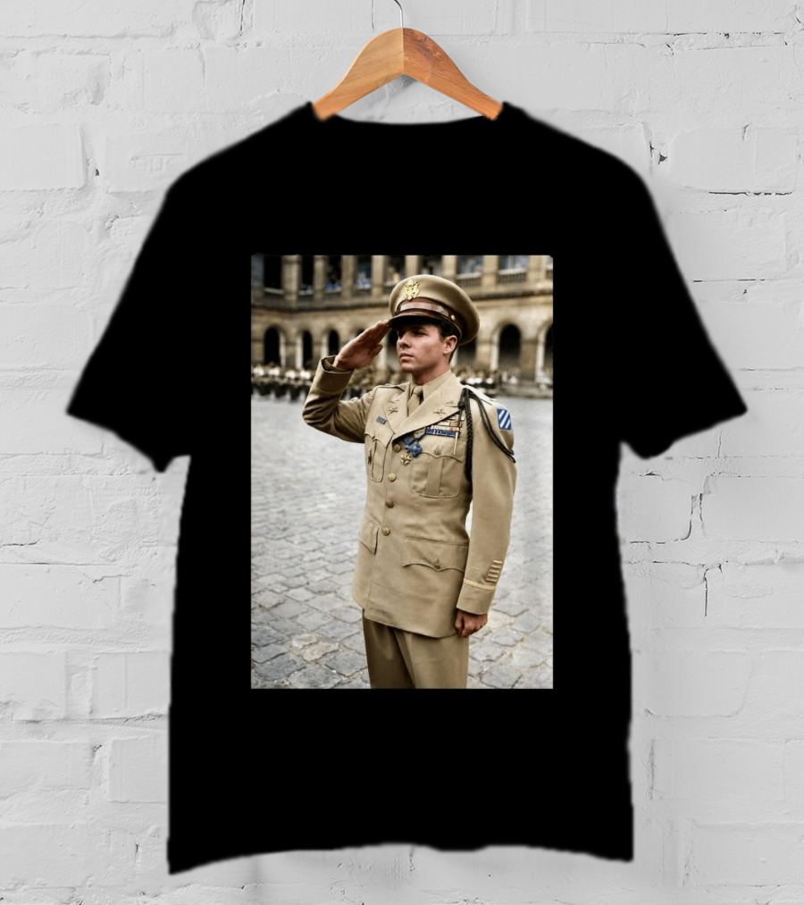 Audie Murphy The Boy Who Wouldn't Die May 28 1971 Plane Crash Hero 45 T-Shirt