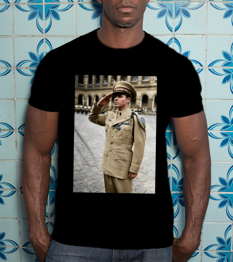 Audie Murphy The Boy Who Wouldn't Die May 28 1971 Plane Crash Hero 45 T-Shirt