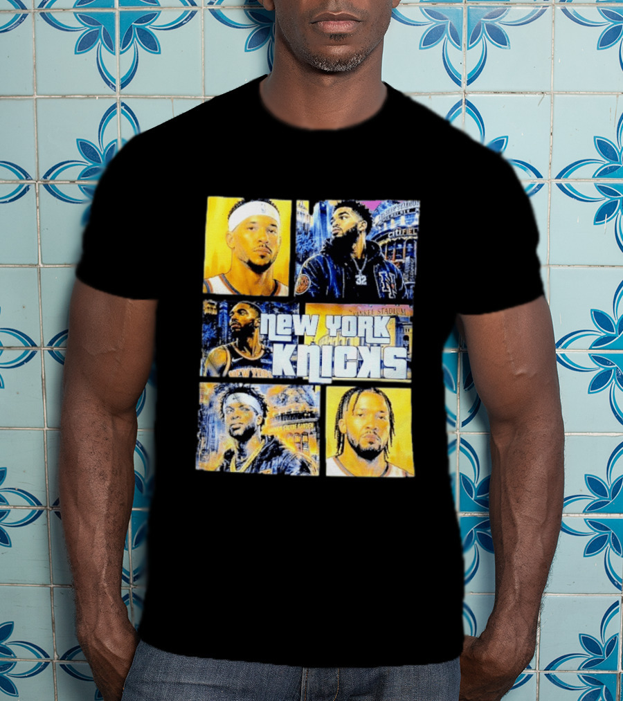 New York Knicks Yankee Stadium Cuffel Street Basketball Collaboration T-Shirt