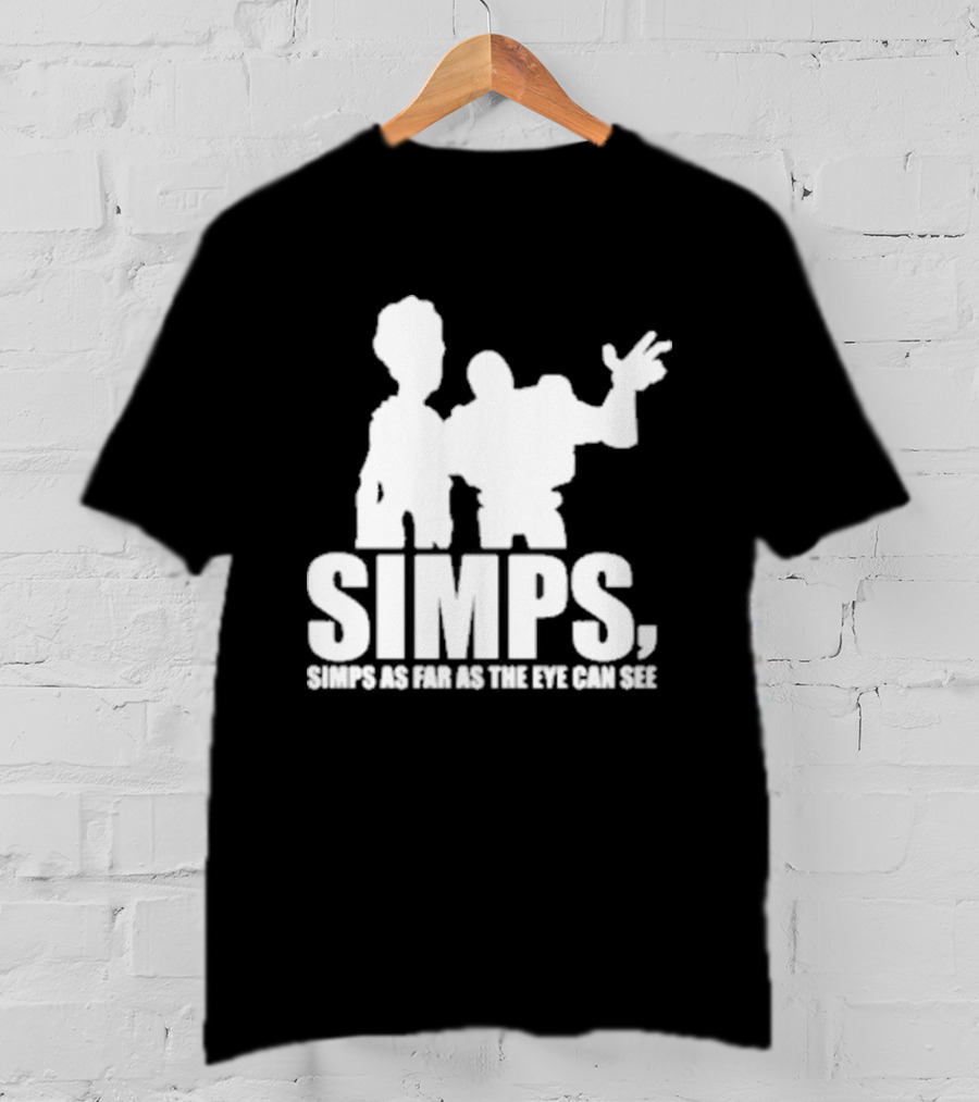 Simps Simps As Far As The Eye Can See Duo Silhouette Pop Culture Mashup T-Shirt