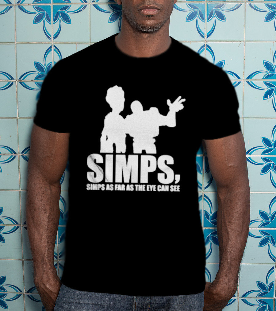 Simps Simps As Far As The Eye Can See Duo Silhouette Pop Culture Mashup T-Shirt