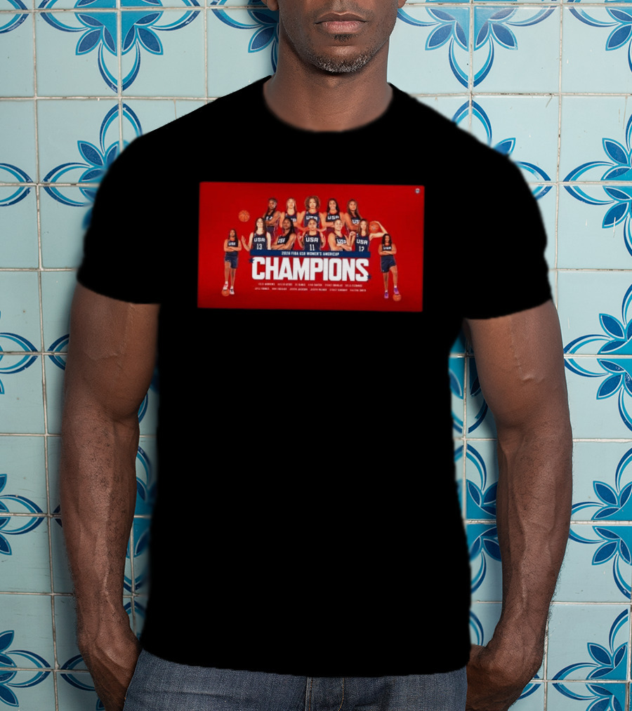 2026 FIBA U18 Women's AmeriCup Champions USA Victory Over Canada 90 72 For 12th Gold T-Shirt