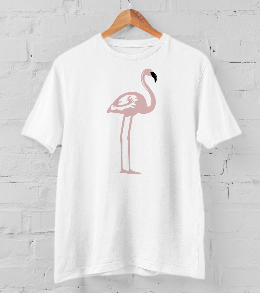 Flamingo Silhouette Minimalist T-Shirt