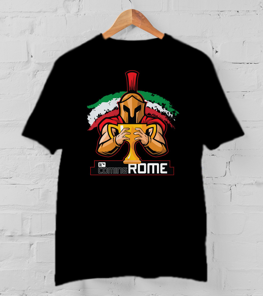 It's Coming Rome Italia Trojan Warrior Holding Trophy T-Shirt