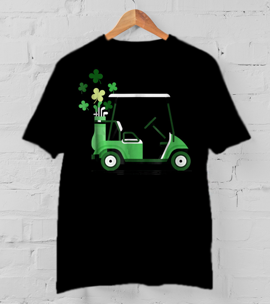 Golf Cart Shamrock Happiness T-Shirt