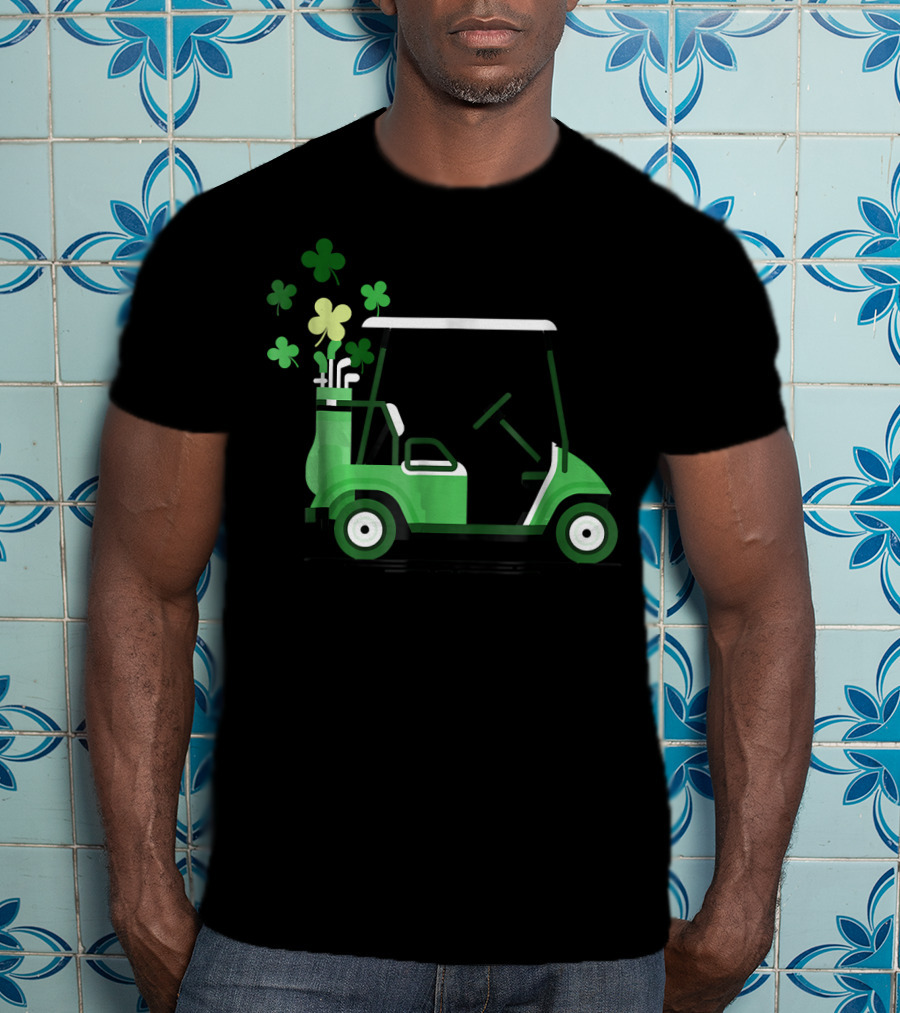 Golf Cart Shamrock Happiness T-Shirt