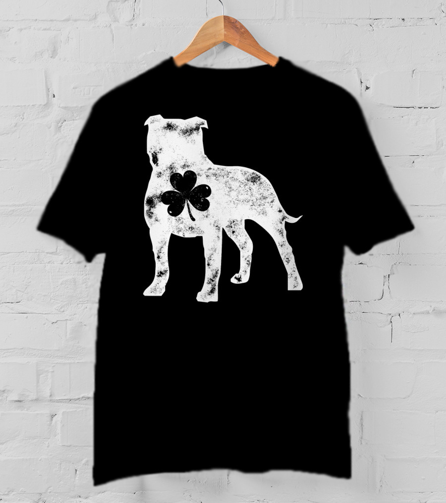 Pit Bull Shamrock St Patricks Day Dog Lover Men T-Shirt
