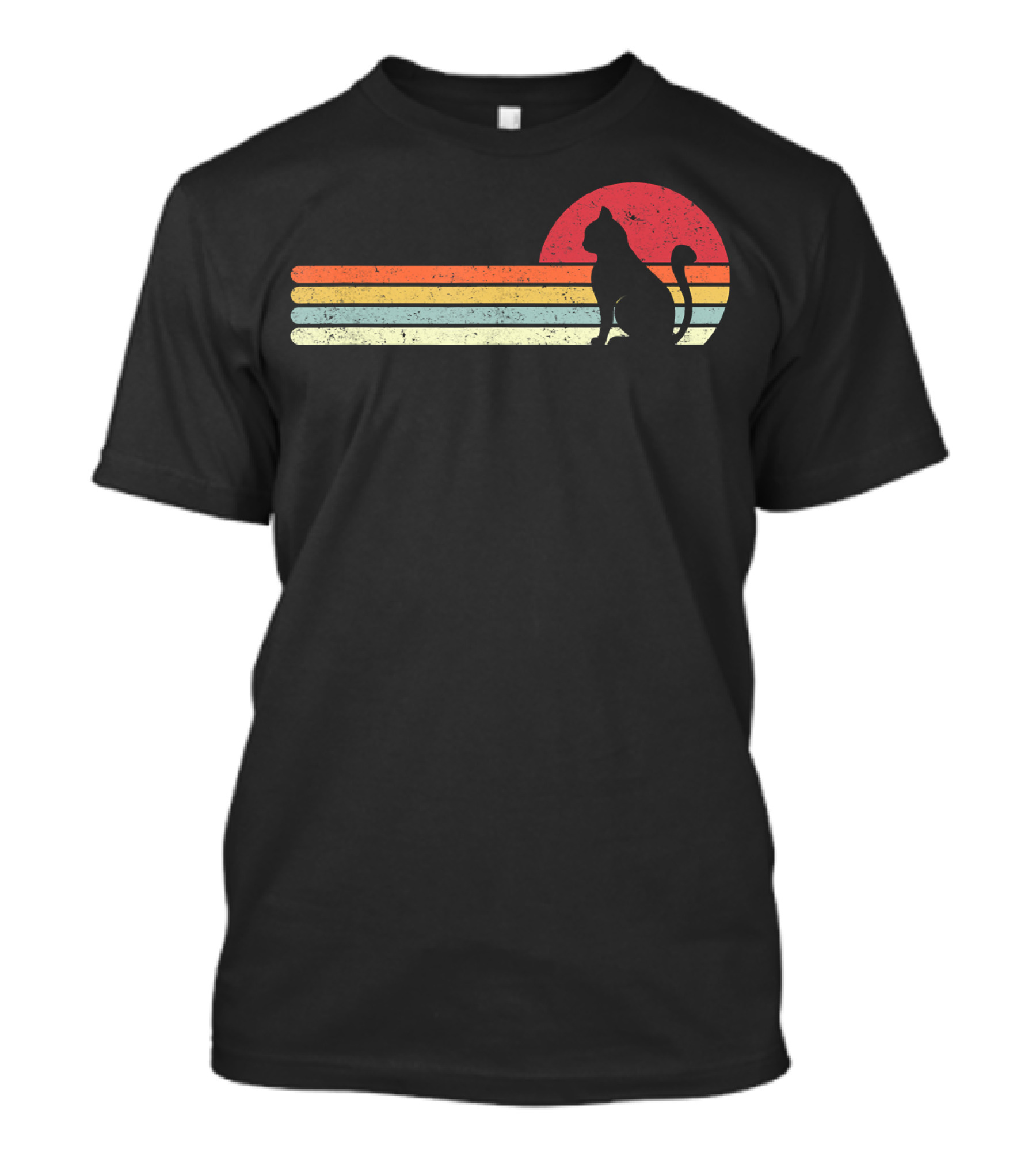 Cat Style Retro Sunset T-Shirt