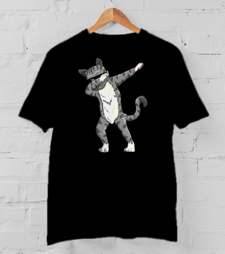 Dabbing Cat Dance Funny Cat Dab T-Shirt