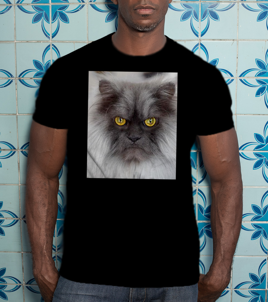 Jun The Angry Cat Golden Eyes Grumpy Expression T-Shirt