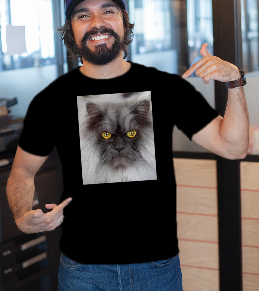 Jun The Angry Cat Golden Eyes Grumpy Expression T-Shirt