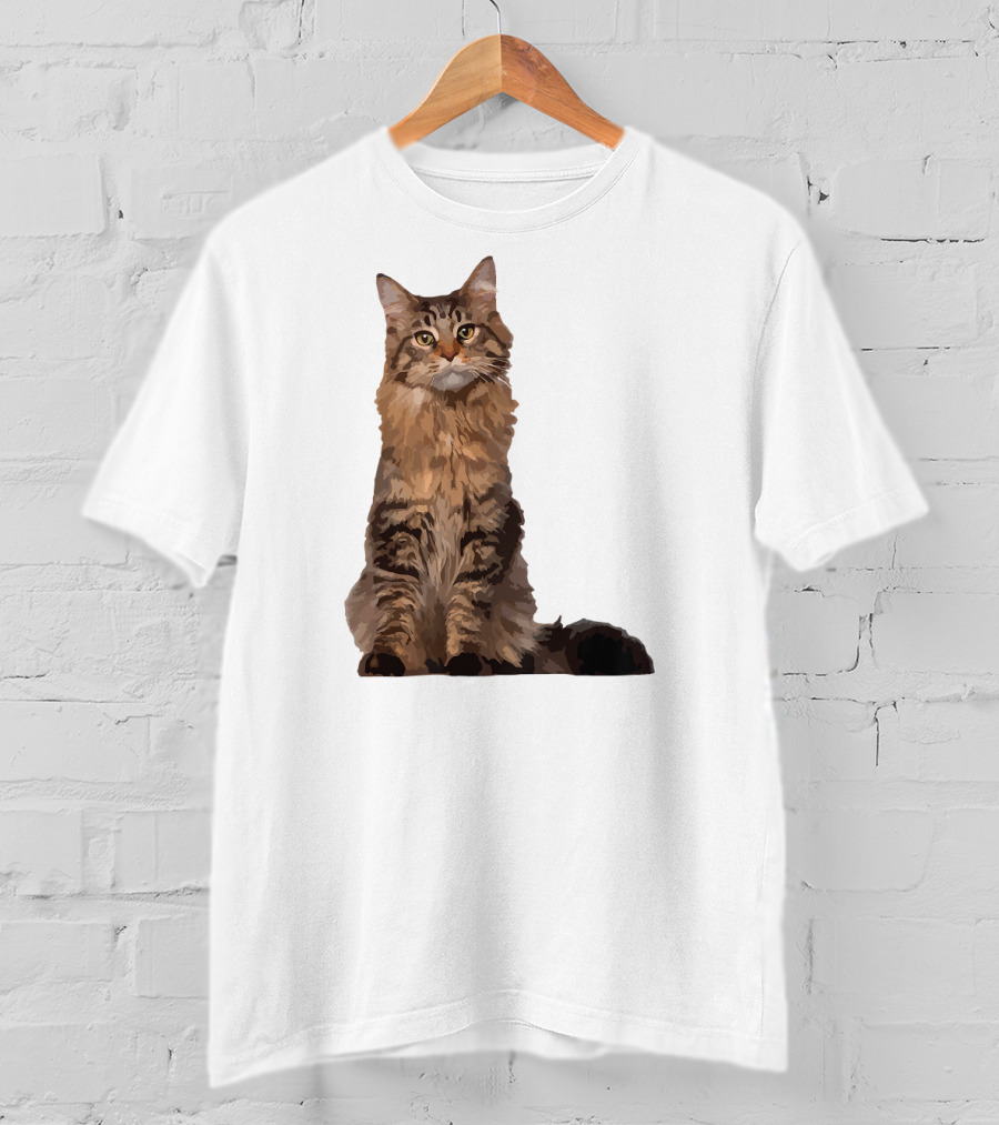 Maine Coon Cat Maine Coon Body Realistic Feline T-Shirt