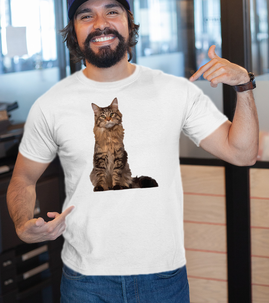 Maine Coon Cat Maine Coon Body Realistic Feline T-Shirt