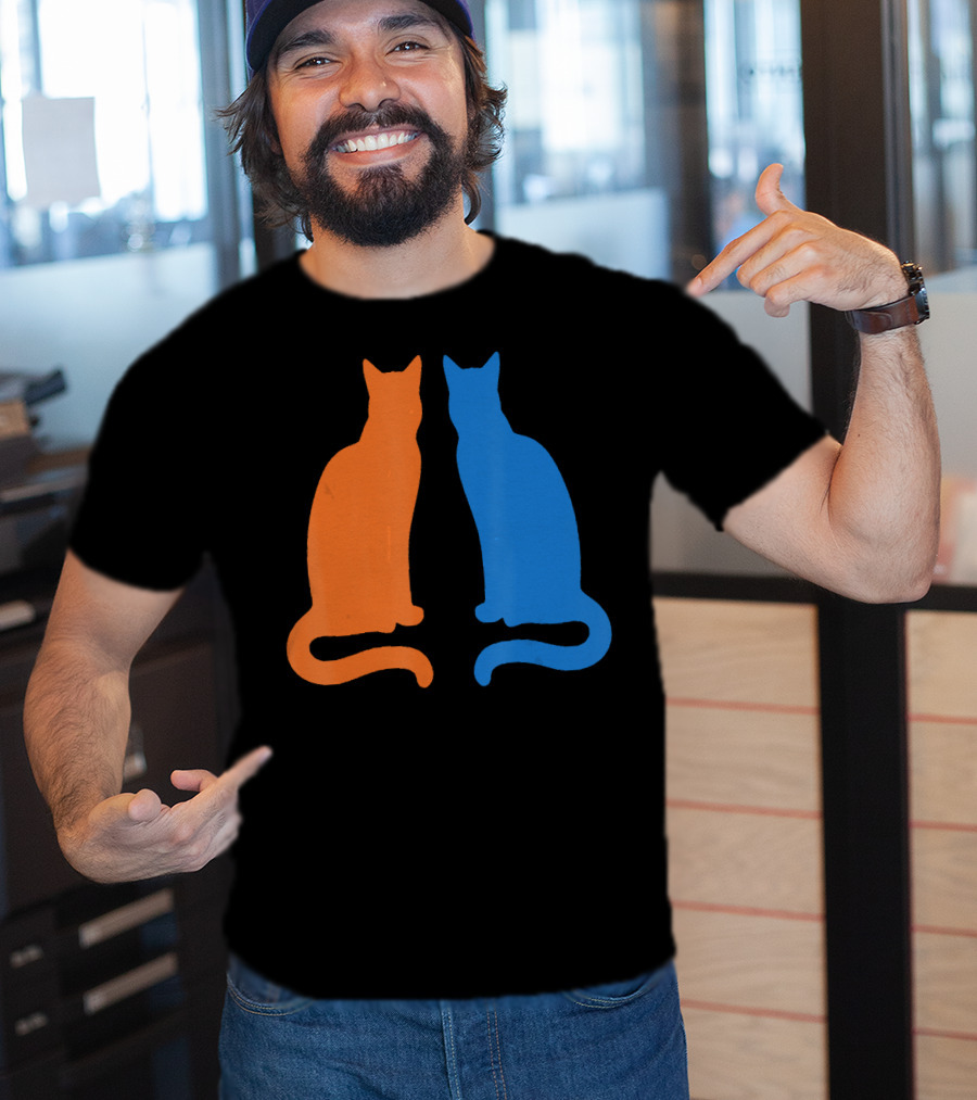 Surviving Cat Support Animals Silhouette Duo T-Shirt