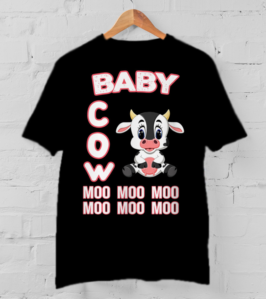 Baby COW Moo Moo Moo Moo Moo Moo Cute Cartoon T-Shirt
