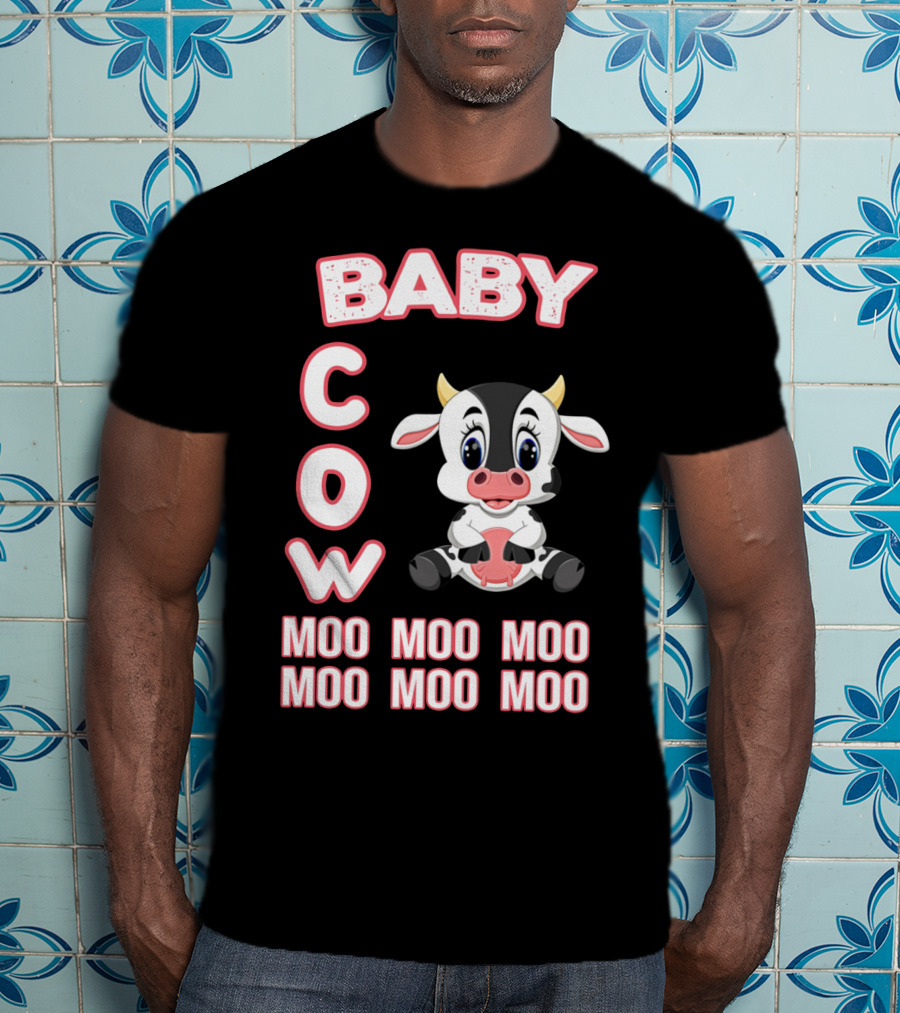 Baby COW Moo Moo Moo Moo Moo Moo Cute Cartoon T-Shirt