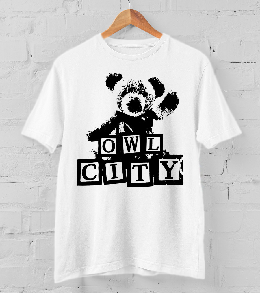 Owl City Teddy Bear Blocks T-Shirt
