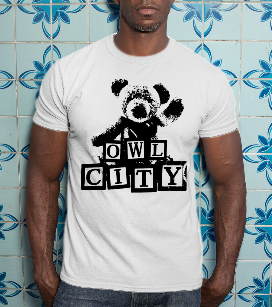 Owl City Teddy Bear Blocks T-Shirt