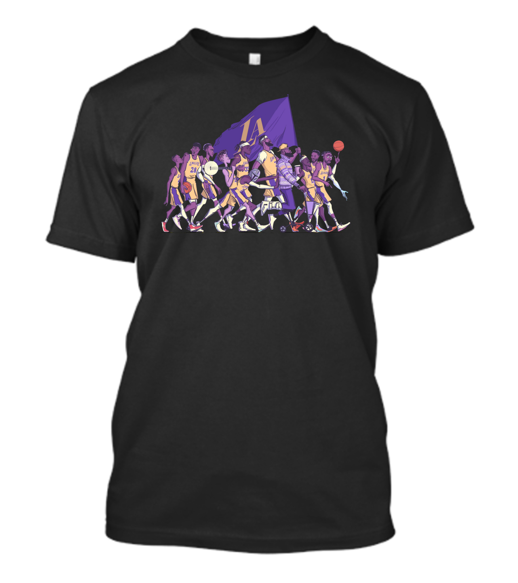 Jack Perkins Rolling Into Monday LA Basketball Team March With Flag T-Shirt