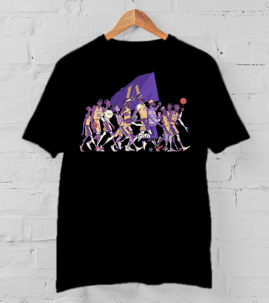 Jack Perkins Rolling Into Monday LA Basketball Team March With Flag T-Shirt
