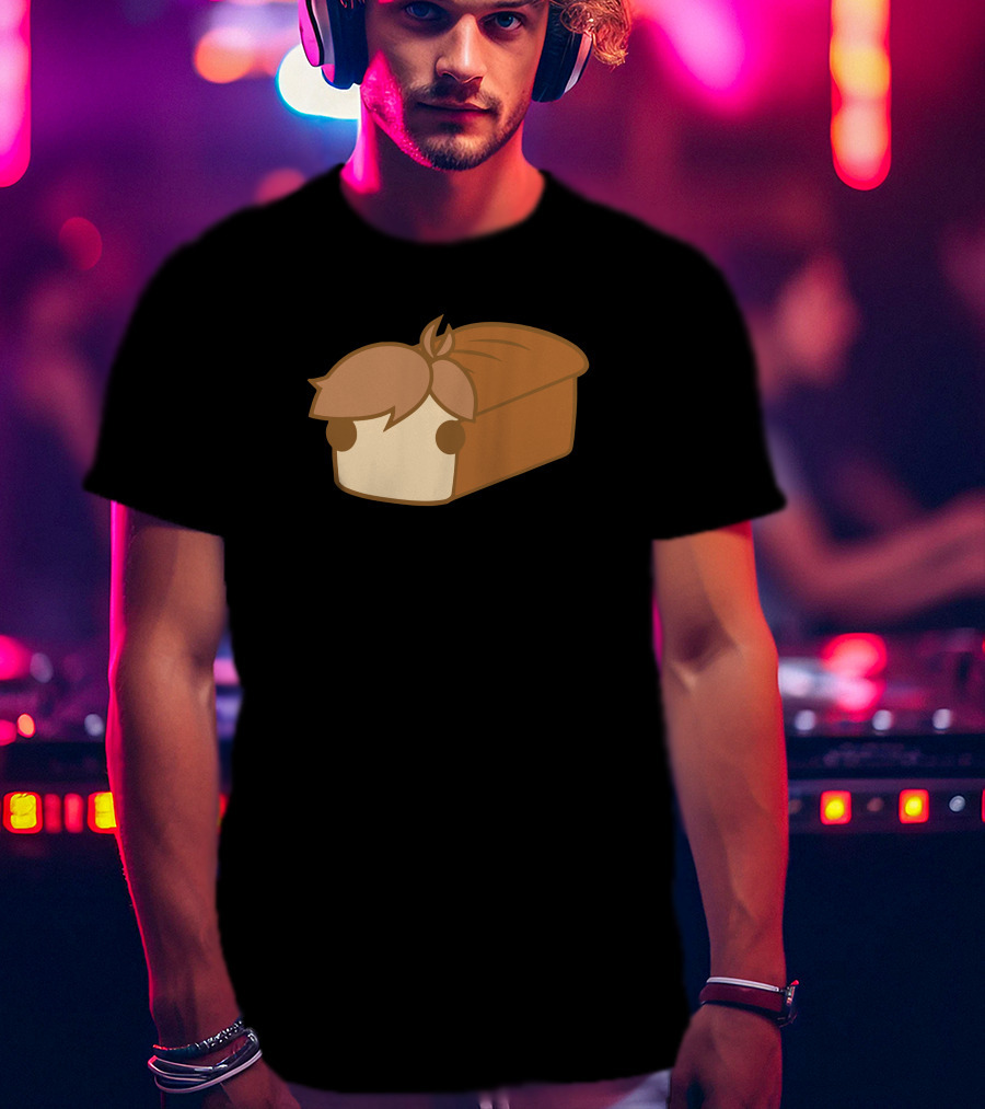 Loaf Bread With Hair Style Cartoon T-Shirt