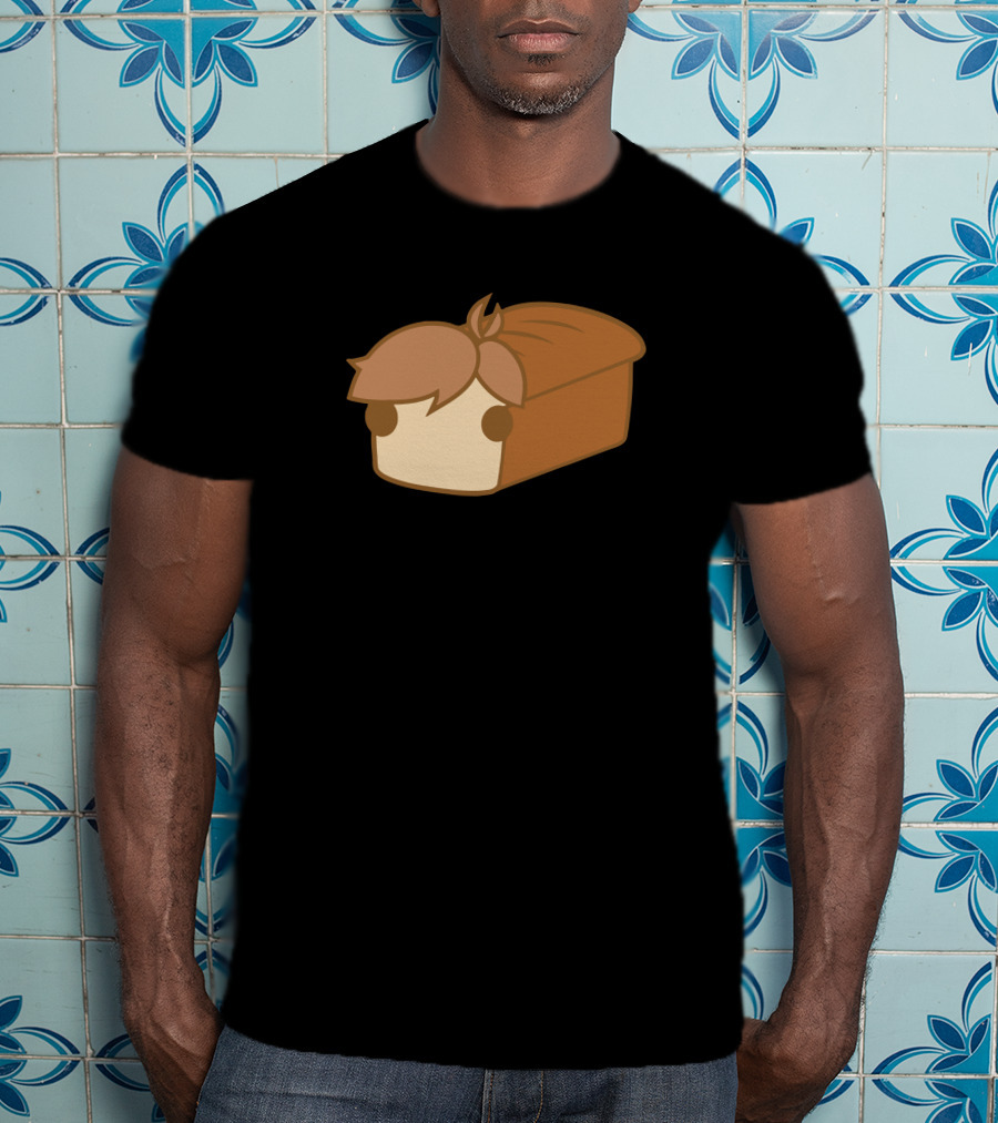 Loaf Bread With Hair Style Cartoon T-Shirt