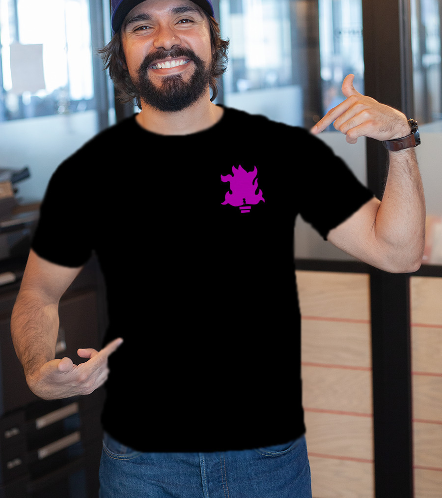 Lil Grian Purple Torch Flame Pixel T-Shirt