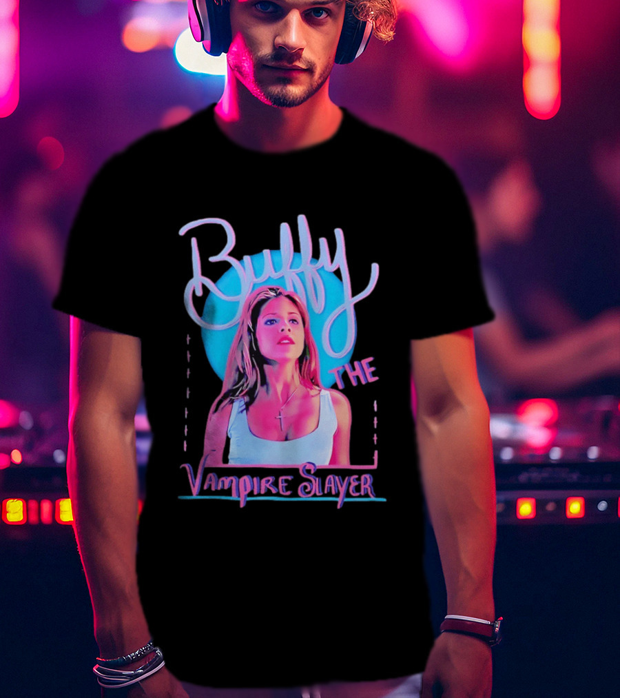 Buffy The Vampire Slayer Sarah Michelle Gellar 90s Nostalgia Fashion Icon Retro 90s T-Shirt