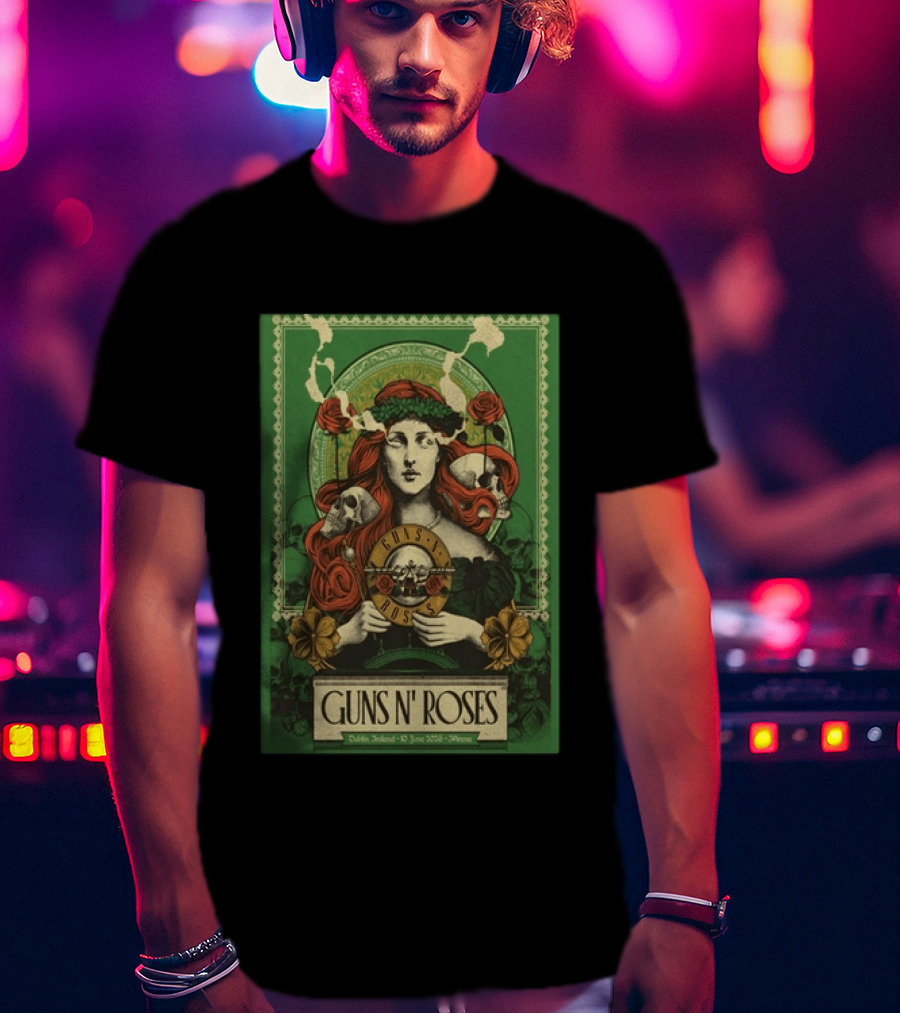 Guns N' Roses Dublin Ireland June 10 2026 Athena T-Shirt