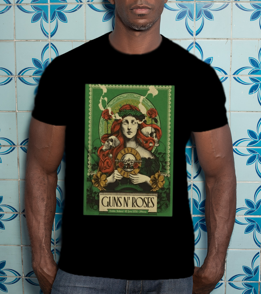 Guns N' Roses Dublin Ireland June 10 2026 Athena T-Shirt