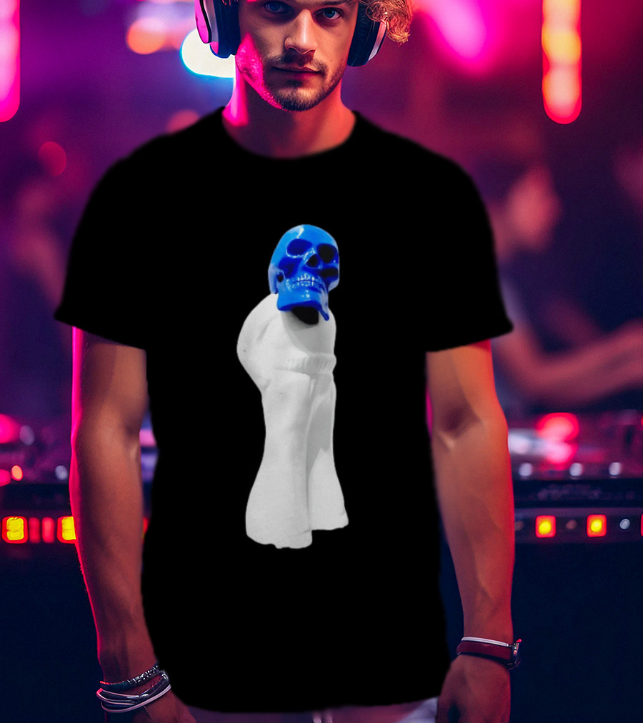 Jack White Frozen Charlotte Blue Skull Modern Gothic T-Shirt