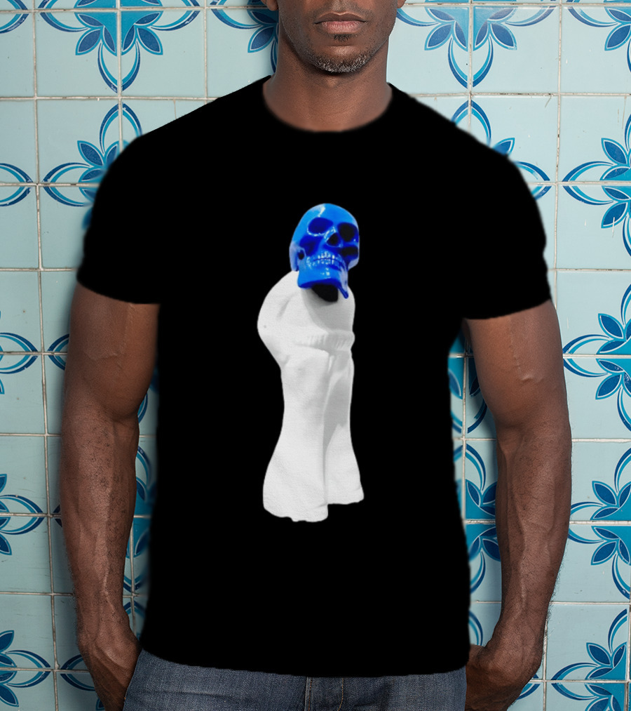 Jack White Frozen Charlotte Blue Skull Modern Gothic T-Shirt