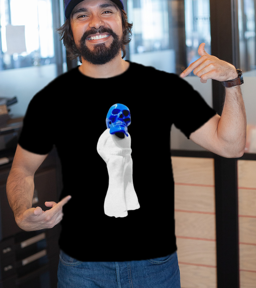 Jack White Frozen Charlotte Blue Skull Modern Gothic T-Shirt