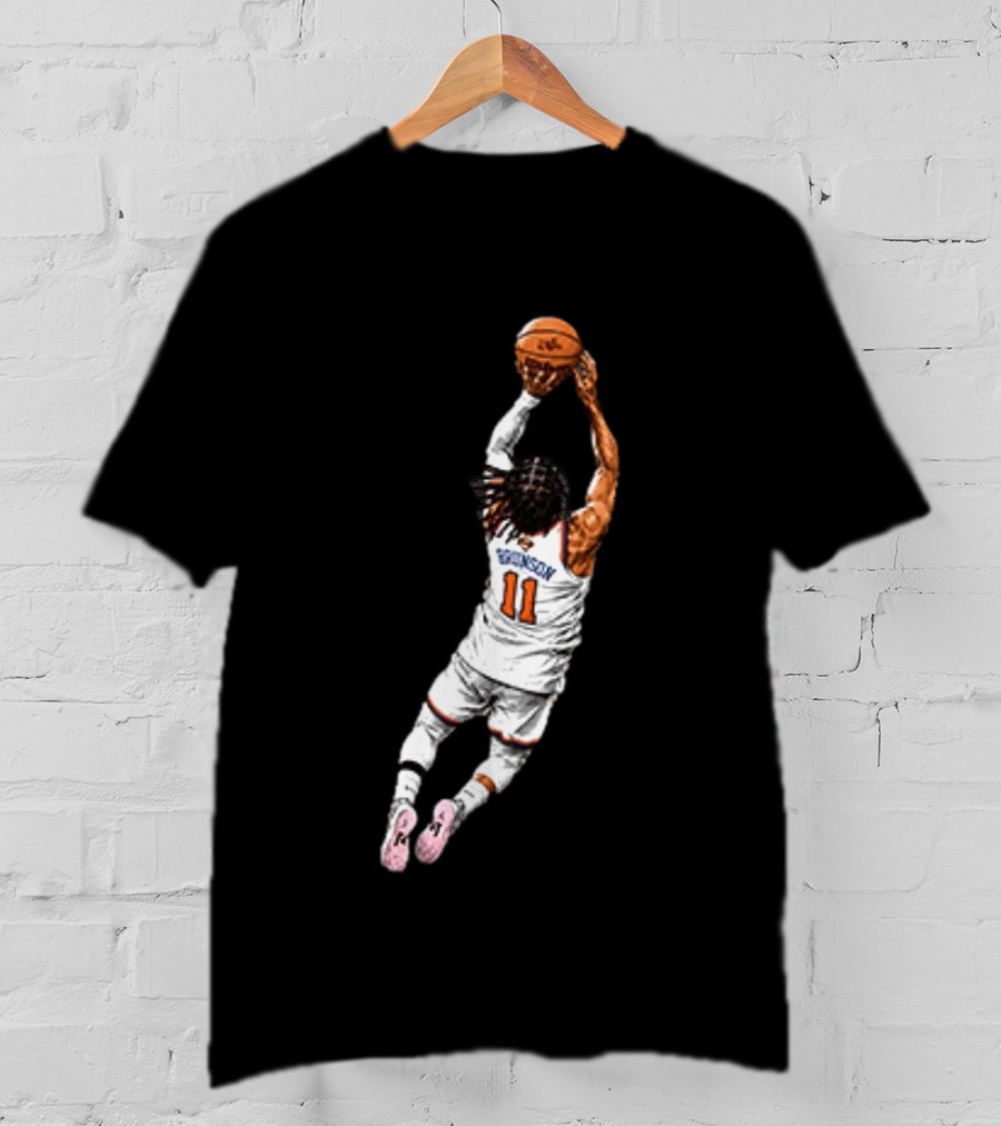 Jalen Brunson Dunking Action New York Knicks Basketball 11 Jersey T-Shirt