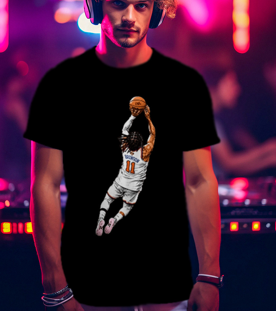 Jalen Brunson Dunking Action New York Knicks Basketball 11 Jersey T-Shirt
